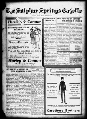 The Sulphur Springs Gazette (Sulphur Springs, Tex.), Vol. 54, No. 36, Ed. 1 Friday, October 13, 1916