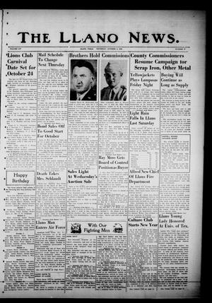 The Llano News. (Llano, Tex.), Vol. 54, No. 47, Ed. 1 Thursday, October 8, 1942