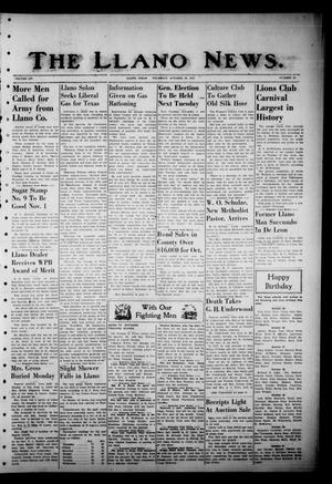 The Llano News. (Llano, Tex.), Vol. 54, No. 50, Ed. 1 Thursday, October 29, 1942