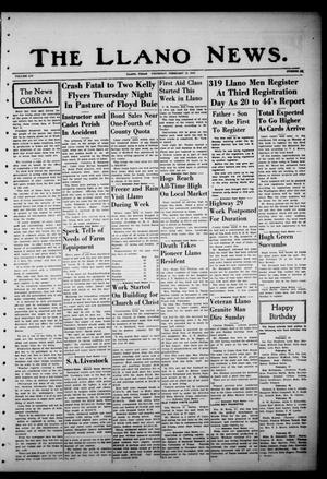 The Llano News. (Llano, Tex.), Vol. 54, No. 14, Ed. 1 Thursday, February 19, 1942