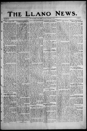 Primary view of object titled 'The Llano News. (Llano, Tex.), Vol. 44, No. 10, Ed. 1 Thursday, December 10, 1931'.