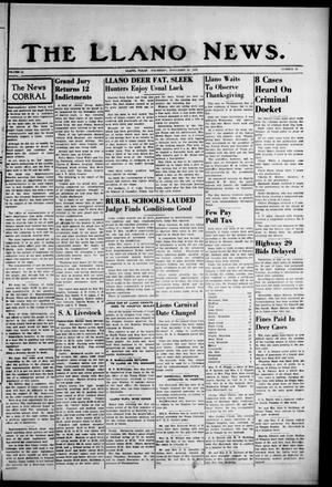 The Llano News. (Llano, Tex.), Vol. 51, No. 52, Ed. 1 Thursday, November 23, 1939