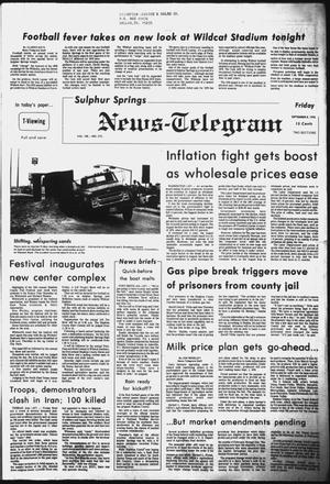 Sulphur Springs News-Telegram (Sulphur Springs, Tex.), Vol. 100, No. 213, Ed. 1 Friday, September 8, 1978
