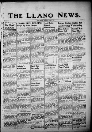 The Llano News. (Llano, Tex.), Vol. 52, No. 22, Ed. 1 Thursday, April 18, 1940