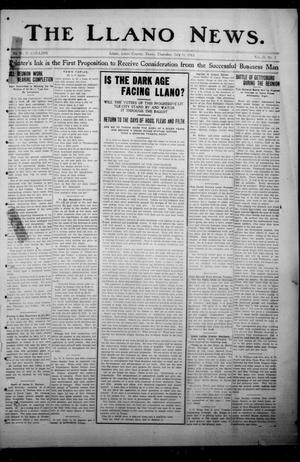 The Llano News. (Llano, Tex.), Vol. 30, No. 2, Ed. 1 Thursday, July 31, 1913