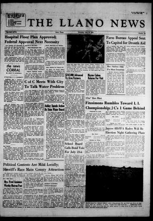 The Llano News (Llano, Tex.), Vol. 67, No. 32, Ed. 1 Thursday, July 12, 1956