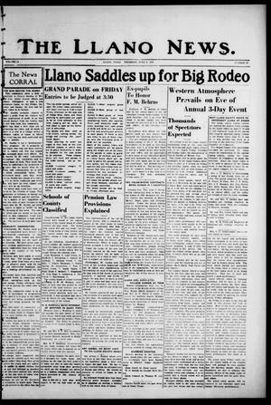 Primary view of object titled 'The Llano News. (Llano, Tex.), Vol. 51, No. 28, Ed. 1 Thursday, June 8, 1939'.