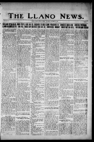 Primary view of object titled 'The Llano News. (Llano, Tex.), Vol. 41, No. 7, Ed. 1 Thursday, October 18, 1928'.