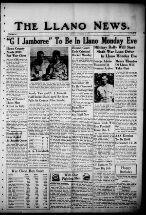 The Llano News. (Llano, Tex.), Vol. 56, No. 52, Ed. 1 Thursday, November 23, 1944