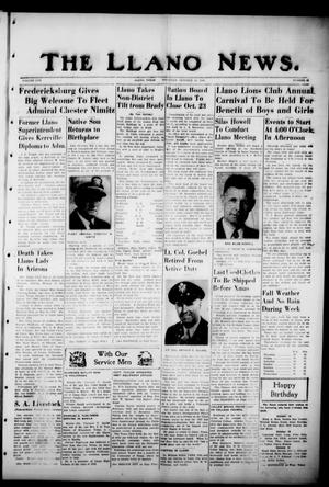 The Llano News. (Llano, Tex.), Vol. 57, No. 45, Ed. 1 Thursday, October 18, 1945
