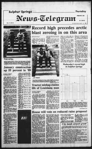 Primary view of object titled 'Sulphur Springs News-Telegram (Sulphur Springs, Tex.), Vol. 111, No. 28, Ed. 1 Thursday, February 2, 1989'.