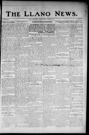 The Llano News. (Llano, Tex.), Vol. 37, No. 27, Ed. 1 Thursday, February 19, 1925