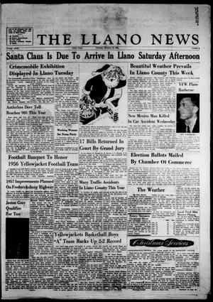 The Llano News (Llano, Tex.), Vol. 68, No. 3, Ed. 1 Thursday, December 20, 1956