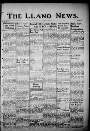 The Llano News. (Llano, Tex.), Vol. 53, No. 11, Ed. 1 Thursday, January 30, 1941