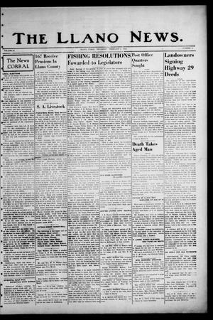 Primary view of object titled 'The Llano News. (Llano, Tex.), Vol. 51, No. 11, Ed. 1 Thursday, February 9, 1939'.