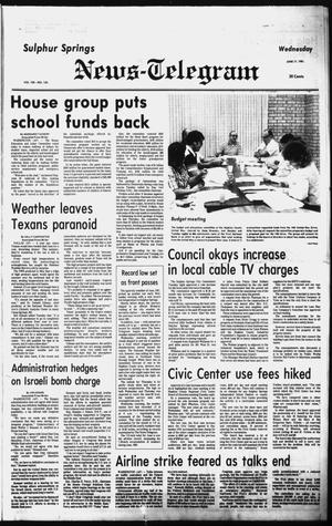 Sulphur Springs News-Telegram (Sulphur Springs, Tex.), Vol. 103, No. 143, Ed. 1 Wednesday, June 17, 1981