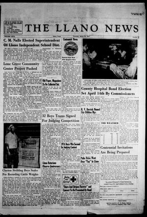 The Llano News (Llano, Tex.), Vol. 67, No. 16, Ed. 1 Thursday, March 22, 1956