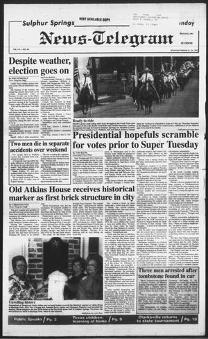 Sulphur Springs News-Telegram (Sulphur Springs, Tex.), Vol. 114, No. 58, Ed. 1 Monday, March 9, 1992