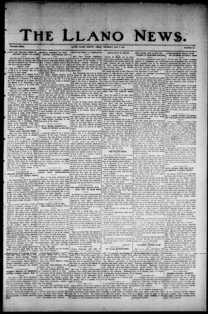 Primary view of object titled 'The Llano News. (Llano, Tex.), Vol. 39, No. 34, Ed. 1 Thursday, May 5, 1927'.