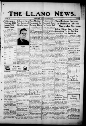 The Llano News. (Llano, Tex.), Vol. 57, No. 40, Ed. 1 Thursday, September 13, 1945