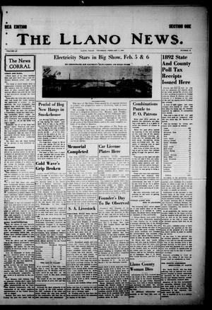The Llano News. (Llano, Tex.), Vol. 52, No. 11, Ed. 1 Thursday, February 1, 1940