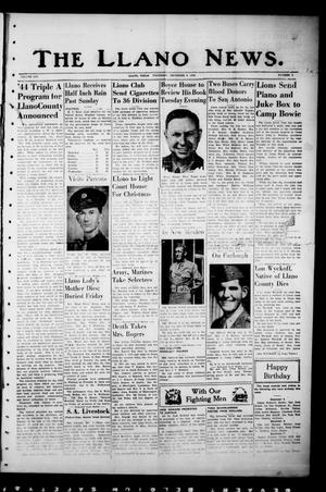 The Llano News. (Llano, Tex.), Vol. 56, No. 3, Ed. 1 Thursday, December 9, 1943