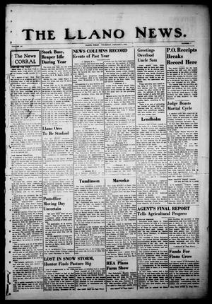 The Llano News. (Llano, Tex.), Vol. 52, No. 7, Ed. 1 Thursday, January 4, 1940