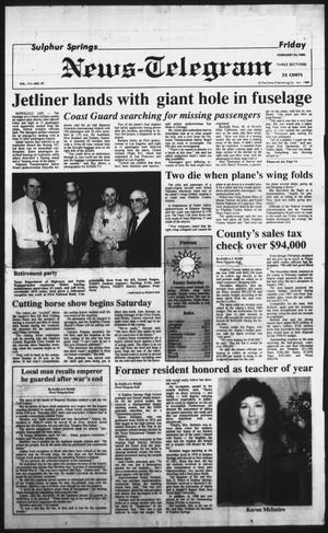 Sulphur Springs News-Telegram (Sulphur Springs, Tex.), Vol. 111, No. 47, Ed. 1 Friday, February 24, 1989