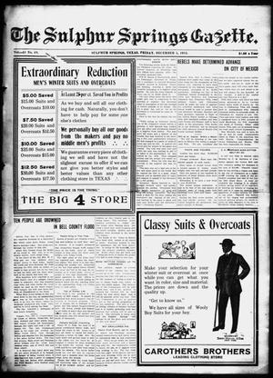 The Sulphur Springs Gazette. (Sulphur Springs, Tex.), Vol. 51, No. 49, Ed. 1 Friday, December 5, 1913