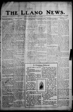 Primary view of object titled 'The Llano News. (Llano, Tex.), Vol. 45, No. 11, Ed. 1 Thursday, December 22, 1932'.