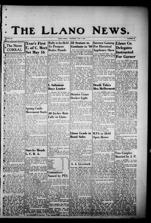 The Llano News. (Llano, Tex.), Vol. 52, No. 25, Ed. 1 Thursday, May 9, 1940