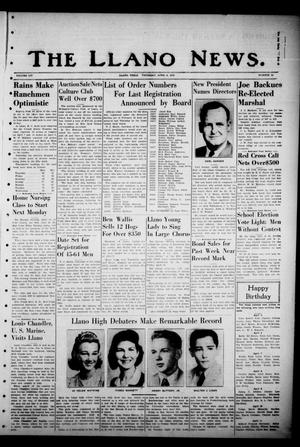 The Llano News. (Llano, Tex.), Vol. 54, No. 21, Ed. 1 Thursday, April 9, 1942