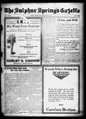 The Sulphur Springs Gazette (Sulphur Springs, Tex.), Vol. 54, No. 24, Ed. 1 Friday, July 21, 1916