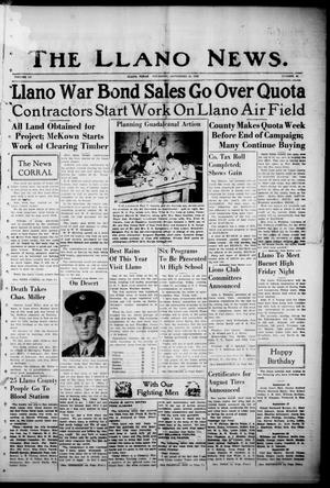 The Llano News. (Llano, Tex.), Vol. 55, No. 45, Ed. 1 Thursday, September 30, 1943