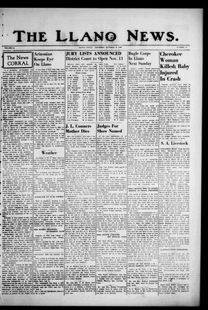Primary view of The Llano News. (Llano, Tex.), Vol. 51, No. 47, Ed. 1 Thursday, October 19, 1939