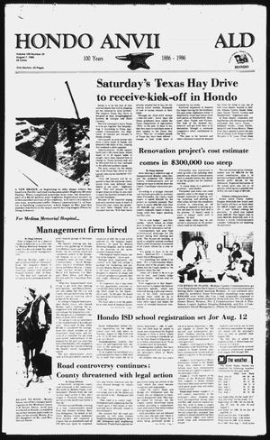 Hondo Anvil Herald (Hondo, Tex.), Vol. 100, No. 29, Ed. 1 Thursday, August 7, 1986