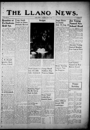The Llano News. (Llano, Tex.), Vol. 54, No. 34, Ed. 1 Thursday, July 9, 1942
