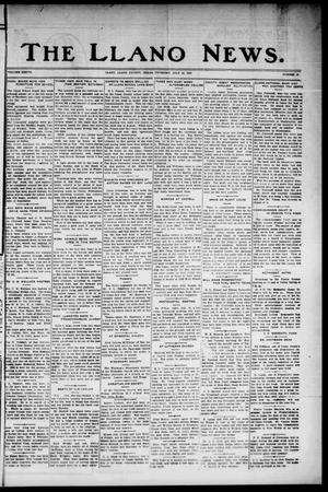 The Llano News. (Llano, Tex.), Vol. 37, No. 47, Ed. 1 Thursday, July 16, 1925