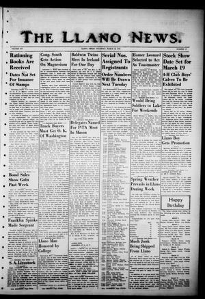 The Llano News. (Llano, Tex.), Vol. 54, No. 17, Ed. 1 Thursday, March 12, 1942
