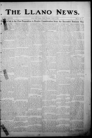 The Llano News. (Llano, Tex.), Vol. 30, No. 11, Ed. 1 Thursday, October 2, 1913