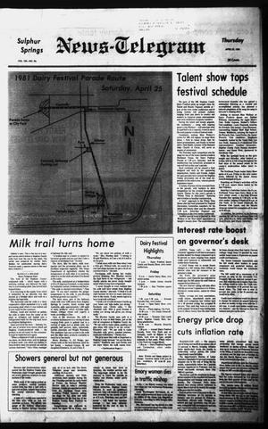 Sulphur Springs News-Telegram (Sulphur Springs, Tex.), Vol. 103, No. 96, Ed. 1 Thursday, April 23, 1981