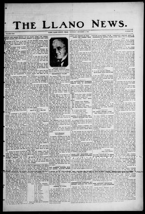 Primary view of object titled 'The Llano News. (Llano, Tex.), Vol. 43, No. 10, Ed. 1 Thursday, December 4, 1930'.