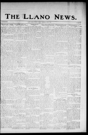 Primary view of object titled 'The Llano News. (Llano, Tex.), Vol. 37, No. 46, Ed. 1 Thursday, July 9, 1925'.