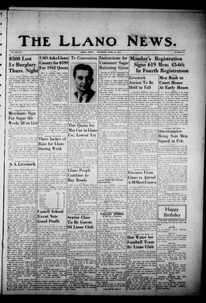 The Llano News. (Llano, Tex.), Vol. 54, No. 24, Ed. 1 Thursday, April 30, 1942