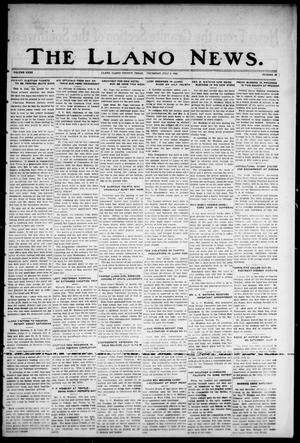 Primary view of object titled 'The Llano News. (Llano, Tex.), Vol. 40, No. 42, Ed. 1 Thursday, July 5, 1928'.