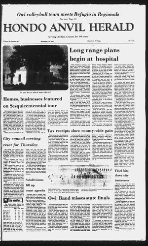 Primary view of object titled 'Hondo Anvil Herald (Hondo, Tex.), Vol. 99, No. 46, Ed. 1 Thursday, November 14, 1985'.