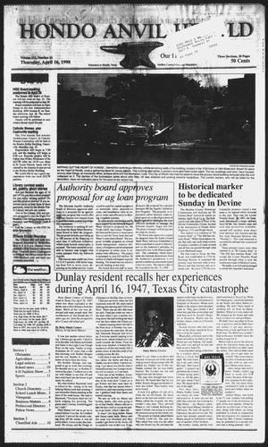 Hondo Anvil Herald (Hondo, Tex.), Vol. 112, No. 16, Ed. 1 Thursday, April 16, 1998