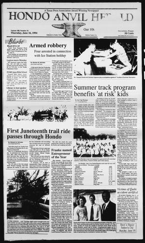 Hondo Anvil Herald (Hondo, Tex.), Vol. 108, No. 24, Ed. 1 Thursday, June 16, 1994