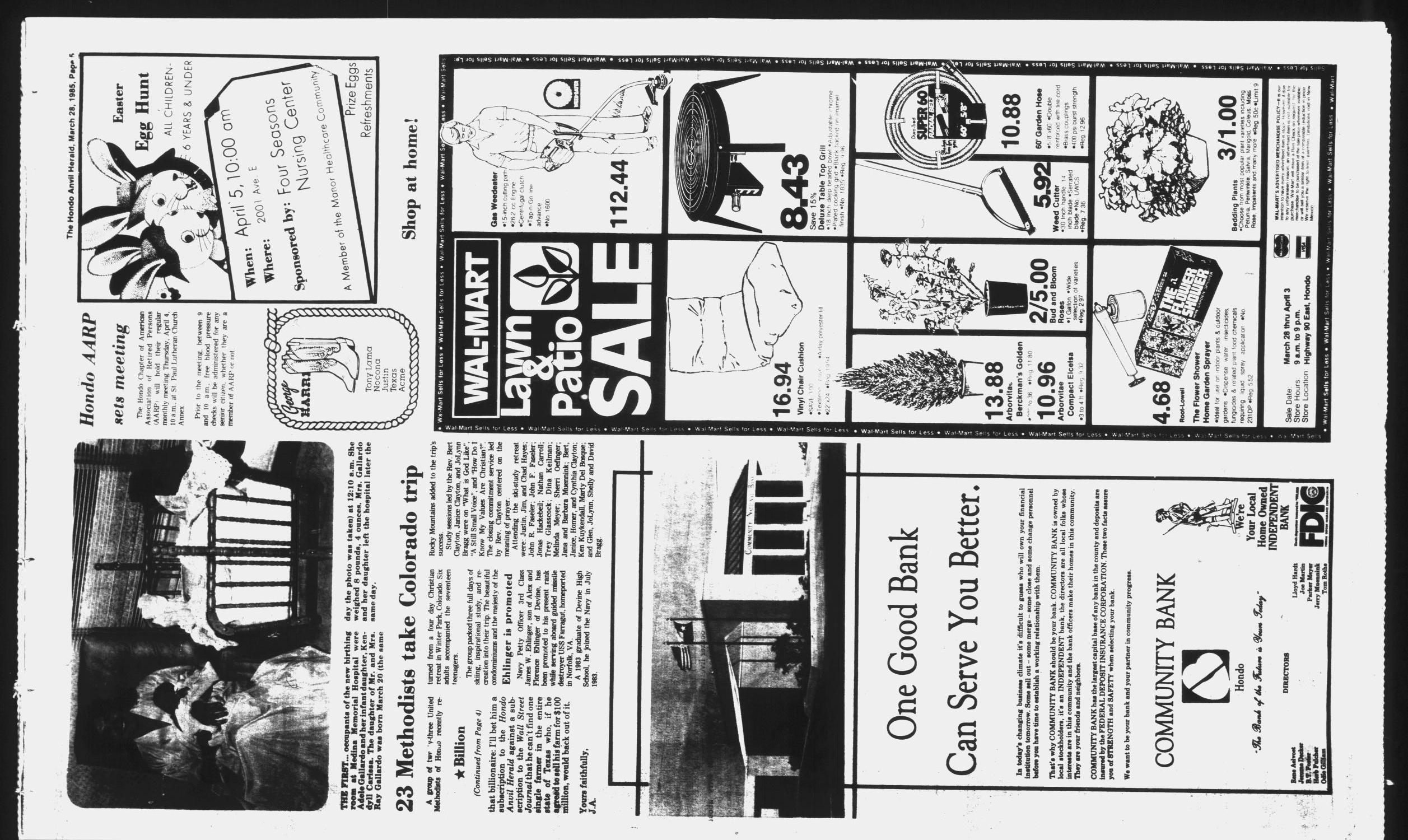 Hondo Anvil Herald (Hondo, Tex.), Vol. 99, No. 13, Ed. 1 Thursday, March 28, 1985
                                                
                                                    [Sequence #]: 5 of 30
                                                