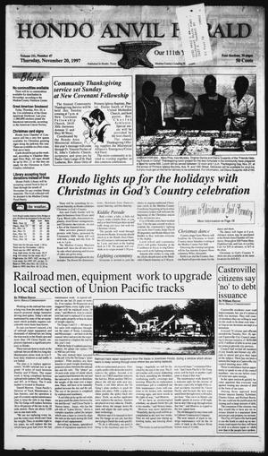 Hondo Anvil Herald (Hondo, Tex.), Vol. 111, No. 47, Ed. 1 Thursday, November 20, 1997